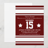 Football Jersey Burgundy|Uitnodigingen van de Witt Kaart (Voorkant / Achterkant)