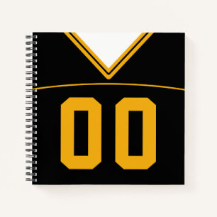 Football Jersey Custom Black & Gold Notitieboek