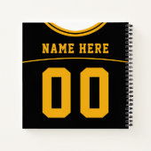 Football Jersey Custom Black & Gold Notitieboek (Achterkant)