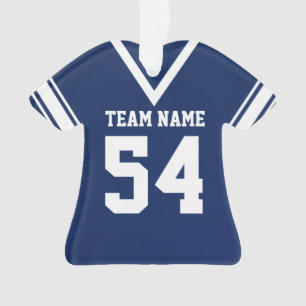 Football Jersey Donkerblauw uniform met foto Ornament