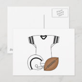 Football Jersey en Helmet Tshirts en Gifts Briefkaart (Voorkant / Achterkant)