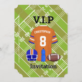 Football Jersey en pitch Verjaardagsfeest sinaasap Kaart (Voorkant / Achterkant)