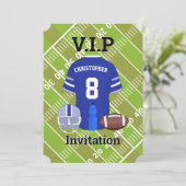 Football Jersey en pitch Verjaardagsfeestje RB Kaart (Staand voorkant)