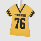 Football Jersey Gold Uniform met Foto Ornament (voorkant)
