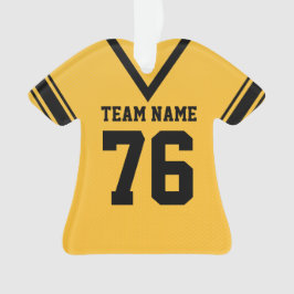 Football Jersey Gold Uniform met Foto Ornament