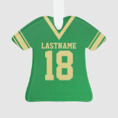 Football Jersey Green Gold Uniform Ornament (achterkant)