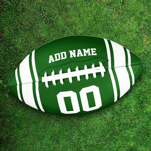 Football Jersey Green|White Personalized