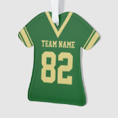 Football Jersey Groen Goud Uniform met Foto Ornament (voorkant)