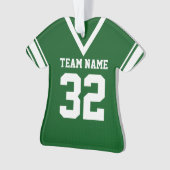 Football Jersey Groen Uniform met Foto Ornament (voorkant)