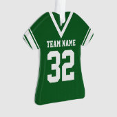 Football Jersey Groen Uniform met Foto Ornament (voorkant)