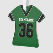 Football Jersey Groen Uniform met Foto Ornament (voorkant)