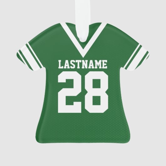 Football Jersey groen uniform Ornament (achterkant)