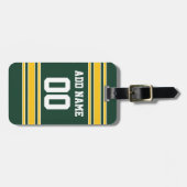 Football Jersey met aangepast nummer Bagagelabel (Voorkant horizontaal)