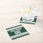 Football Jersey met aangepast nummer Kartonnen Onderzetters (Insitu)