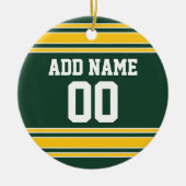 Football Jersey met aangepast nummer Keramisch Ornament (Voorkant)