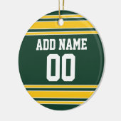 Football Jersey met aangepast nummer Keramisch Ornament (Links)