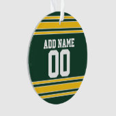 Football Jersey met aangepast nummer Ornament (voorkant)