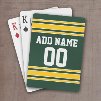 Football Jersey met aangepast nummer Pokerkaarten