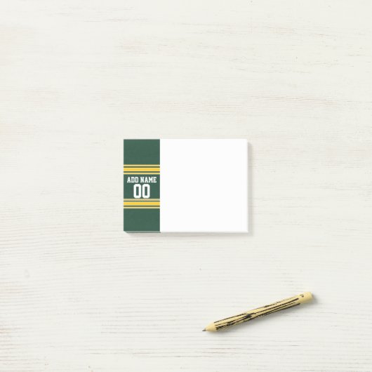Football Jersey met aangepast nummer Post-it® Notes (Op bureau)