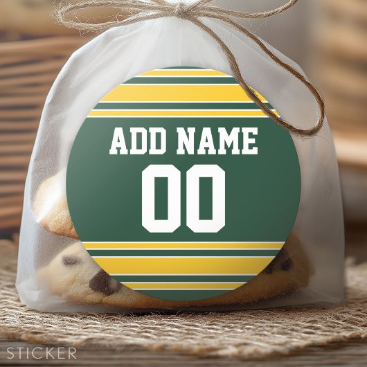 Football Jersey met aangepast nummer Ronde Sticker