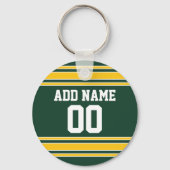 Football Jersey met aangepast nummer Sleutelhanger (Voorkant)