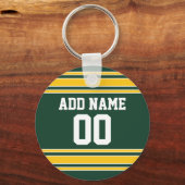 Football Jersey met aangepast nummer Sleutelhanger (Voorkant)