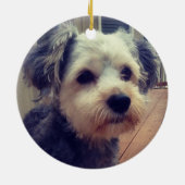 Football Jersey Navy Blue Gold Stripes Name Number Keramisch Ornament (Achterkant)