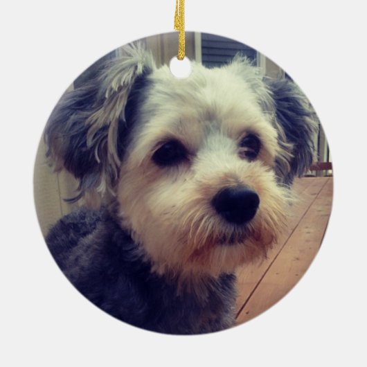 Football Jersey Navy Blue Gold Stripes Name Number Keramisch Ornament (Achterkant)