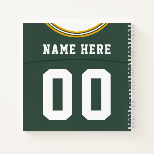  Football Jersey Notitieboek Sjabloon (Achterkant)