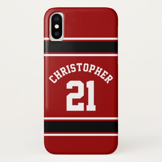 Football Jersey Novelty Persoonlijke naam Case-Mate iPhone Case (Achterkant)