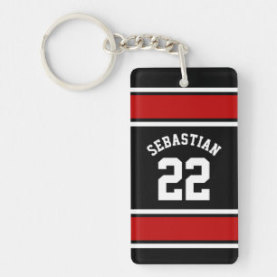 Football Jersey Novelty Persoonlijke naam Sleutelhanger
