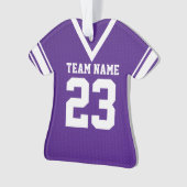 Football Jersey Paarse uniform Ornament (voorkant)