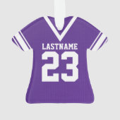 Football Jersey Paarse uniform Ornament (achterkant)