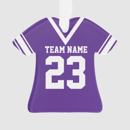 Football Jersey Paarse uniform Ornament (voorkant)