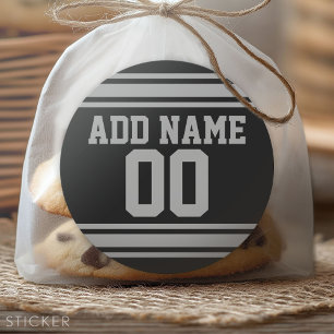 Football Jersey - Pas uw gegevens aan Ronde Sticker