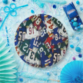 Football Jersey Pattern Borden Papieren Bordje (Feest)