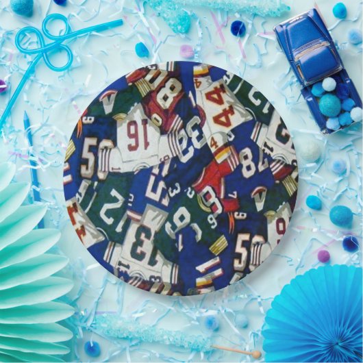 Football Jersey Pattern Borden Papieren Bordje (Feest)