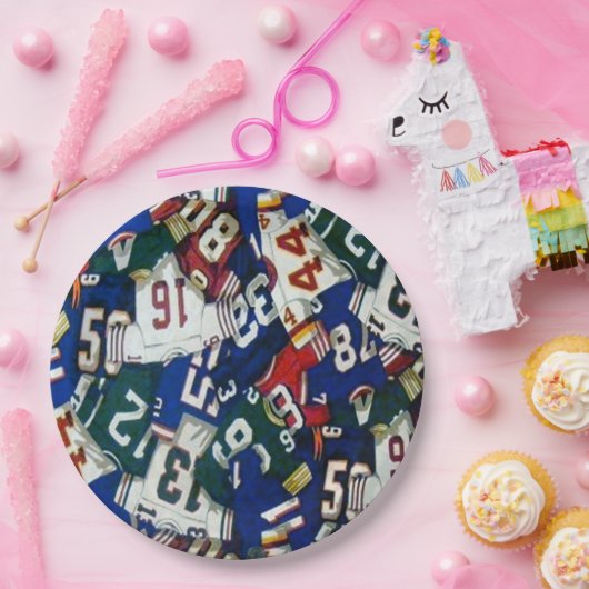 Football Jersey Pattern Borden Papieren Bordje (Feest)