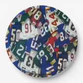 Football Jersey Pattern Borden Papieren Bordje (Voorkant)