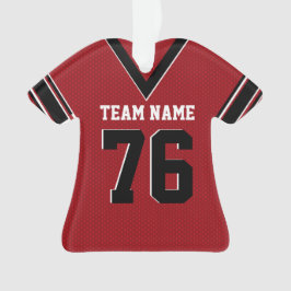 Football Jersey rood uniform met foto Ornament