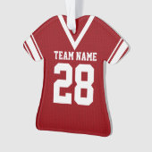 Football Jersey rood uniform Ornament (voorkant)