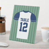 Football Jersey Spel Dag Trouwtafel Nummer Reclamebord Met Voetstuk (Insitu)