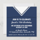 Football Jersey Thleot Party Invite Sjabloon, LAX Kaart (Voorkant)