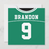 Football Jersey Thleot Party Invite Sjabloon, LAX Kaart (Achterkant)