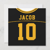 Football Jersey Thleot Party Invite Sjabloon, LAX Kaart (Achterkant)