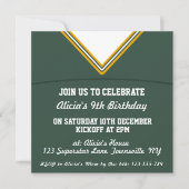 Football Jersey Thleot Party Invite Sjabloon, LAX Kaart (Voorkant)