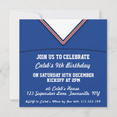 Football Jersey Thleot Party Invite Sjabloon, LAX Kaart (Voorkant)