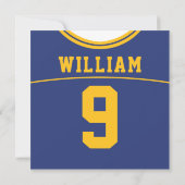 Football Jersey Thleot Party Invite Sjabloon, LAX Kaart (Achterkant)