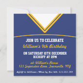 Football Jersey Thleot Party Invite Sjabloon, LAX Kaart (Voorkant)