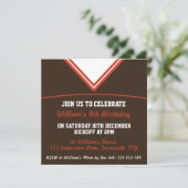 Football Jersey Thleot Party Invite Sjabloon, LAX Kaart (Staand voorkant)